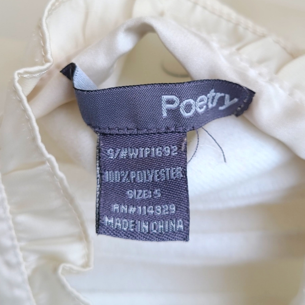 Cream Ruffle Blouse - Picture 6 of 7